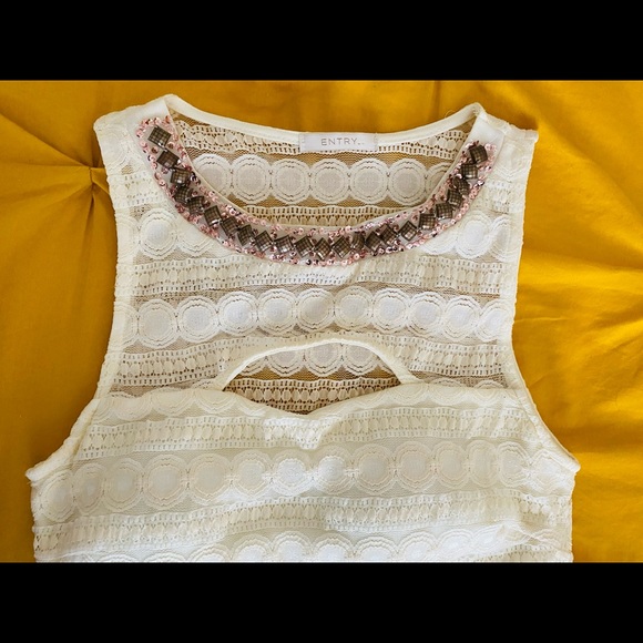 🎉2 for $15🎉 White Lace Bodycon Dress - Picture 3 of 4